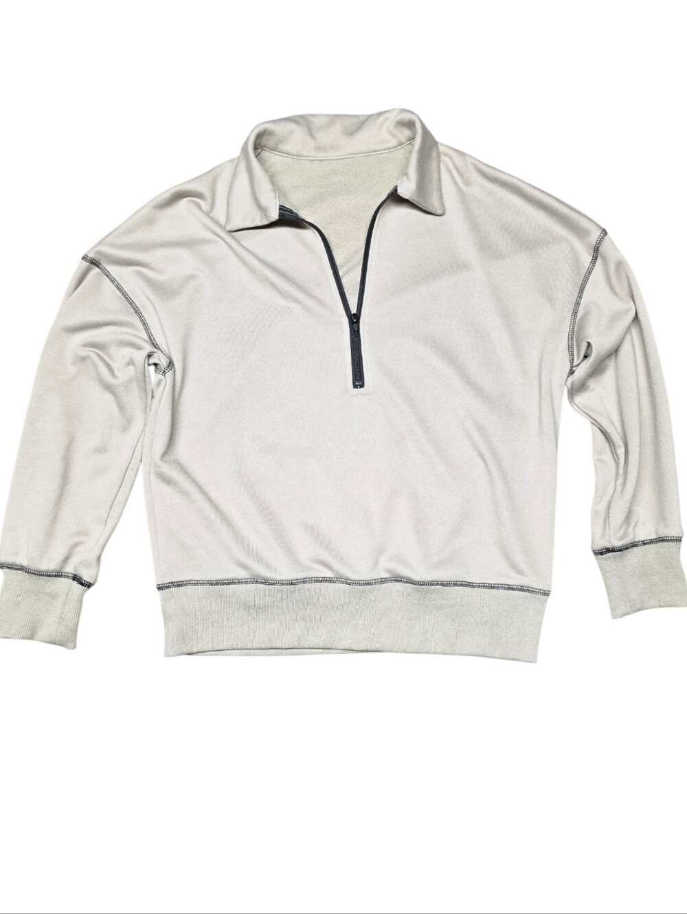 Quarter-Zip Pullover Sweatshirt Small Womens